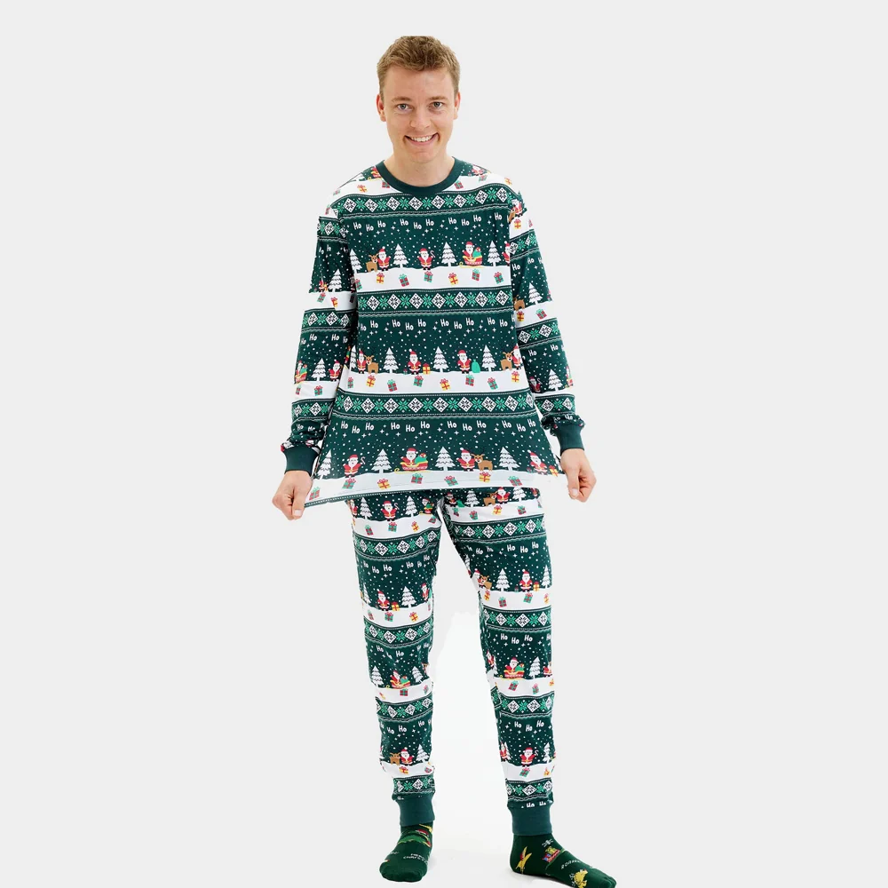 Pijama de Navidad para Familia Green Jolly Christmas Algodón Orgánico - Imagen 6