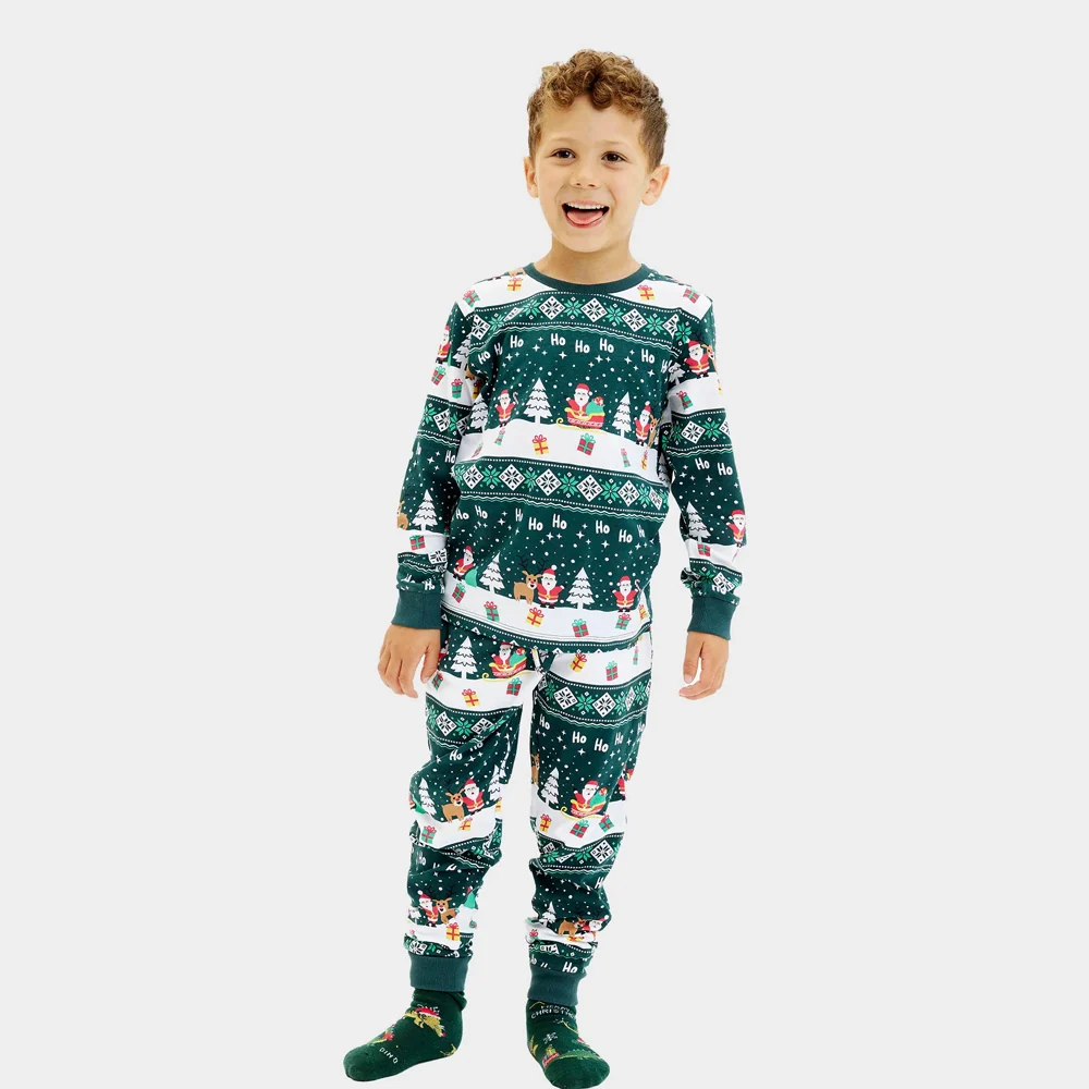 Pijama de Navidad para Familia Green Jolly Christmas Algodón Orgánico - Imagen 5