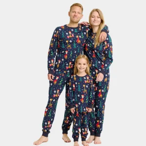Pijama de Navidad para Familia Jirafas Algodón Orgánico