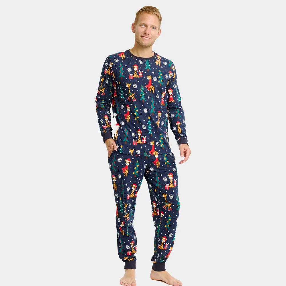 Pijama de Navidad para Familia Jirafas Algodón Orgánico - Imagen 5