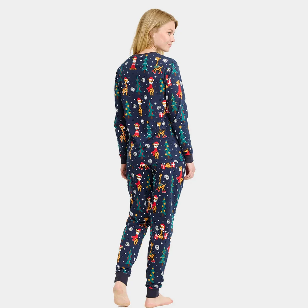 Pijama de Navidad para Familia Jirafas Algodón Orgánico - Imagen 6