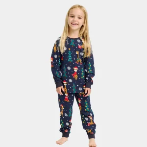 Pijama de Navidad para Niños Jirafas Algodón Orgánico