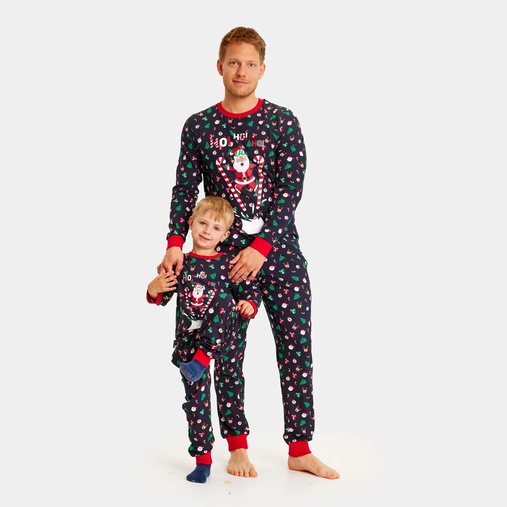 Pijama de Navidad para Familia con Papá Noel Esquiador Algodón Orgánico - Imagen 5