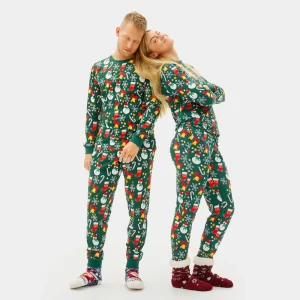 Pijama de Navidad Adultos Unisex con Motivos Navideños Algodón Orgánico