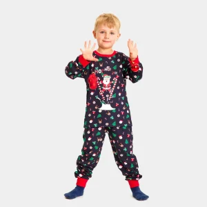 Pijama de Navidad para Niños con Papá Noel Esquiador Algodón Orgánico