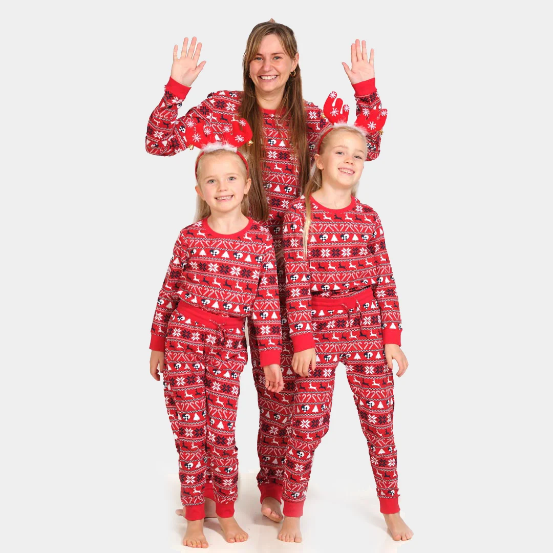 Pijama de Navidad Adultos Unisex con Renos y Árboles Algodón Orgánico - Imagen 4