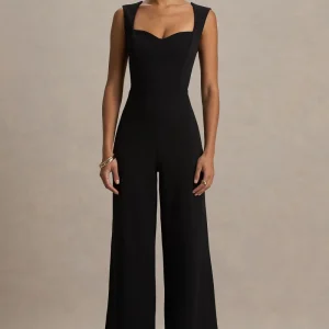 Everlee | Mono Negro Con Escote Corazón