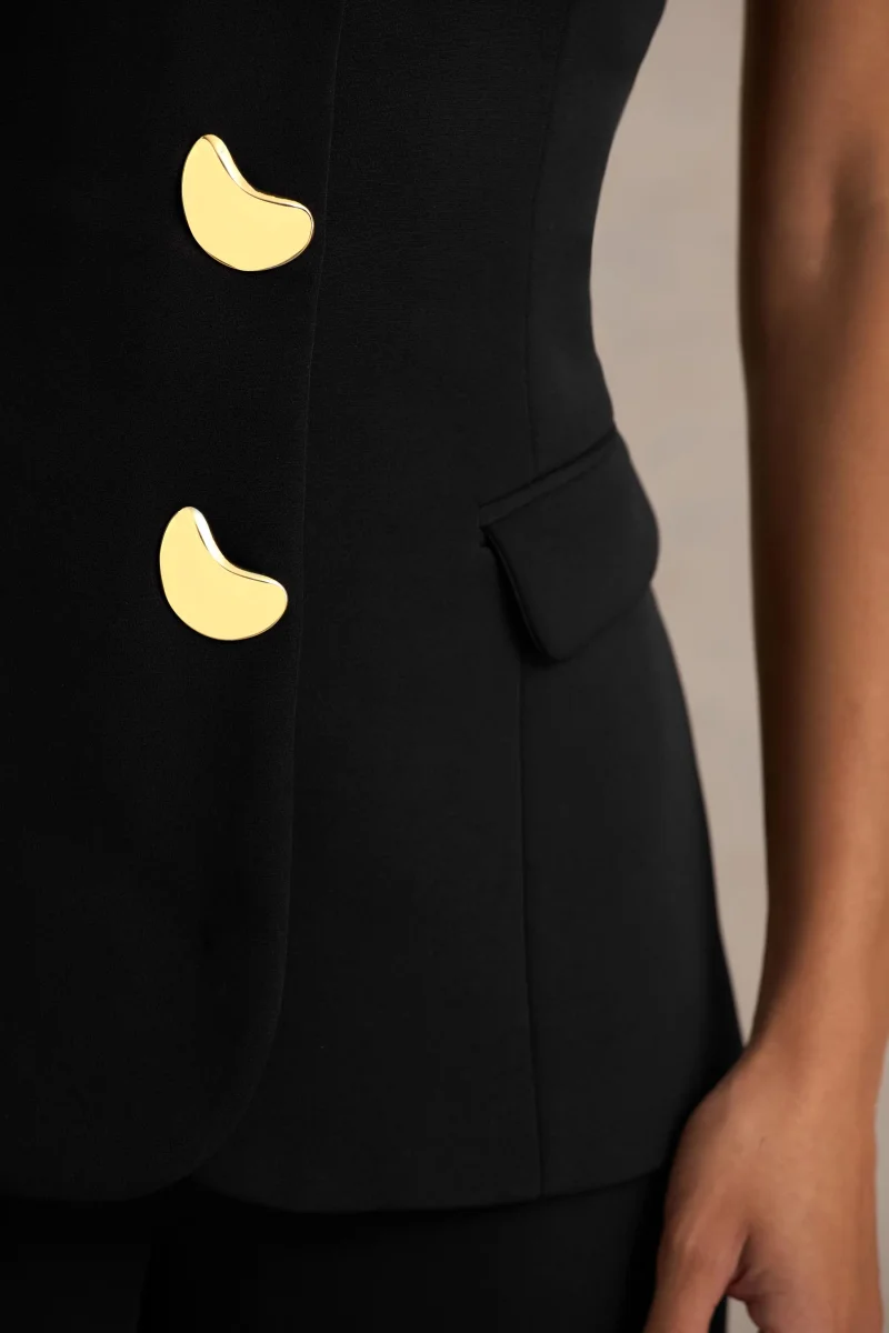 Zoey | Mono Negro con Escote Bandeau - Imagen 8