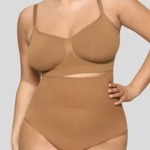 BOOMBA | Faja moldeadora de talle alto en color caramelo
