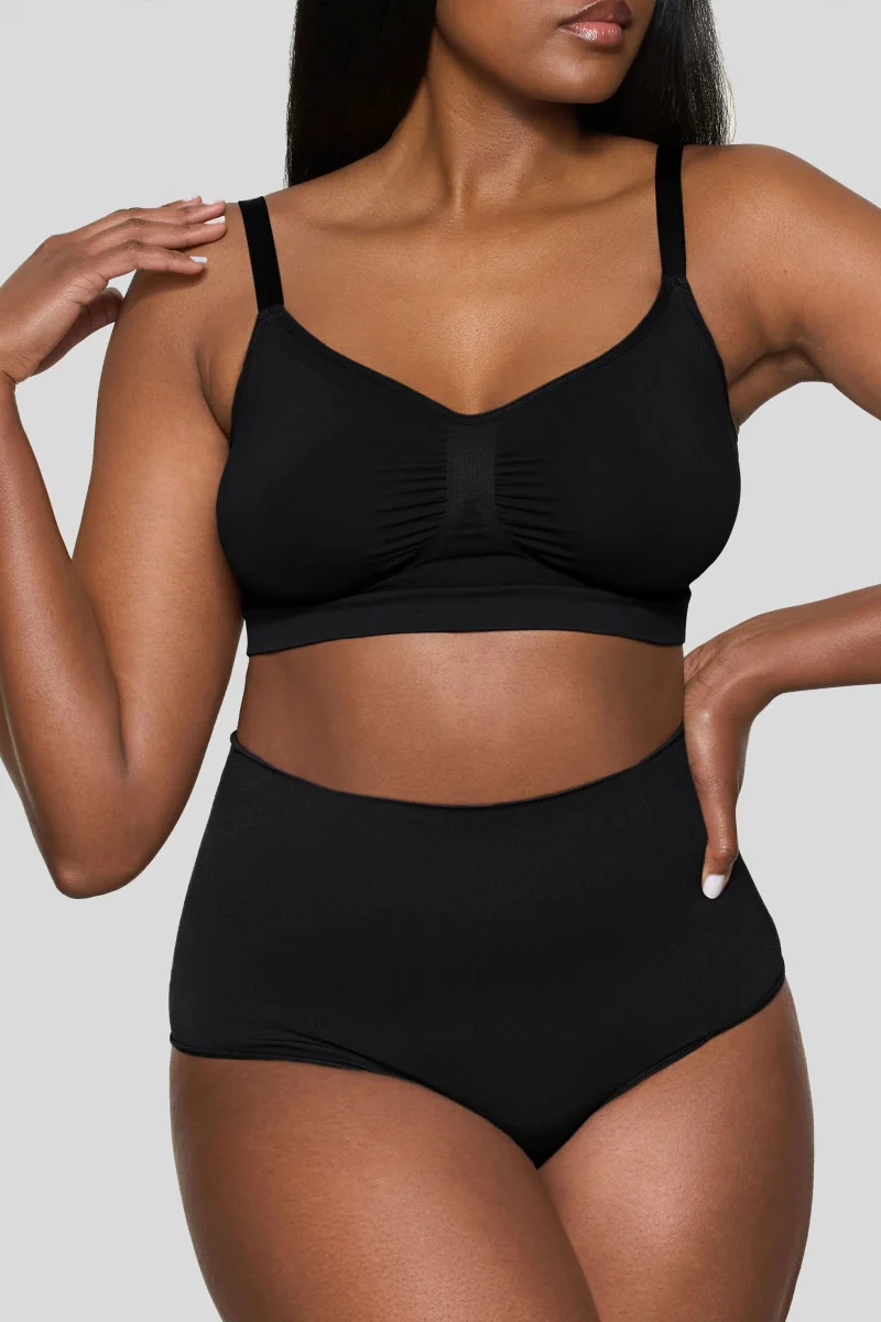 BOOMBA | Faja negra moldeadora de cintura corta - Imagen 4