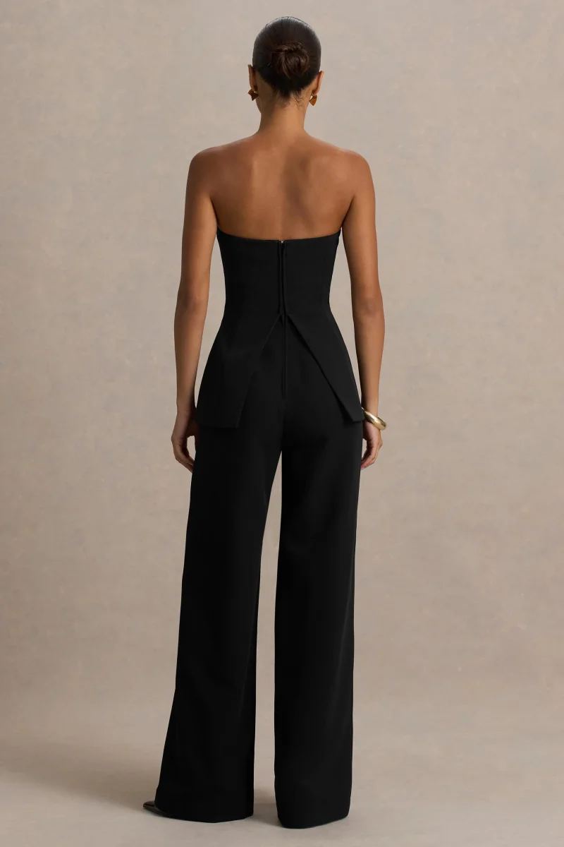Zoey | Mono Negro con Escote Bandeau - Imagen 4