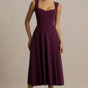 Andromeda | Vestido Midi Burdeos Sweetheart