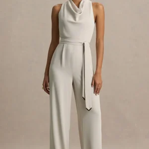 Corina | Mono Nude con Cuello Halter y Detalle de Lazo