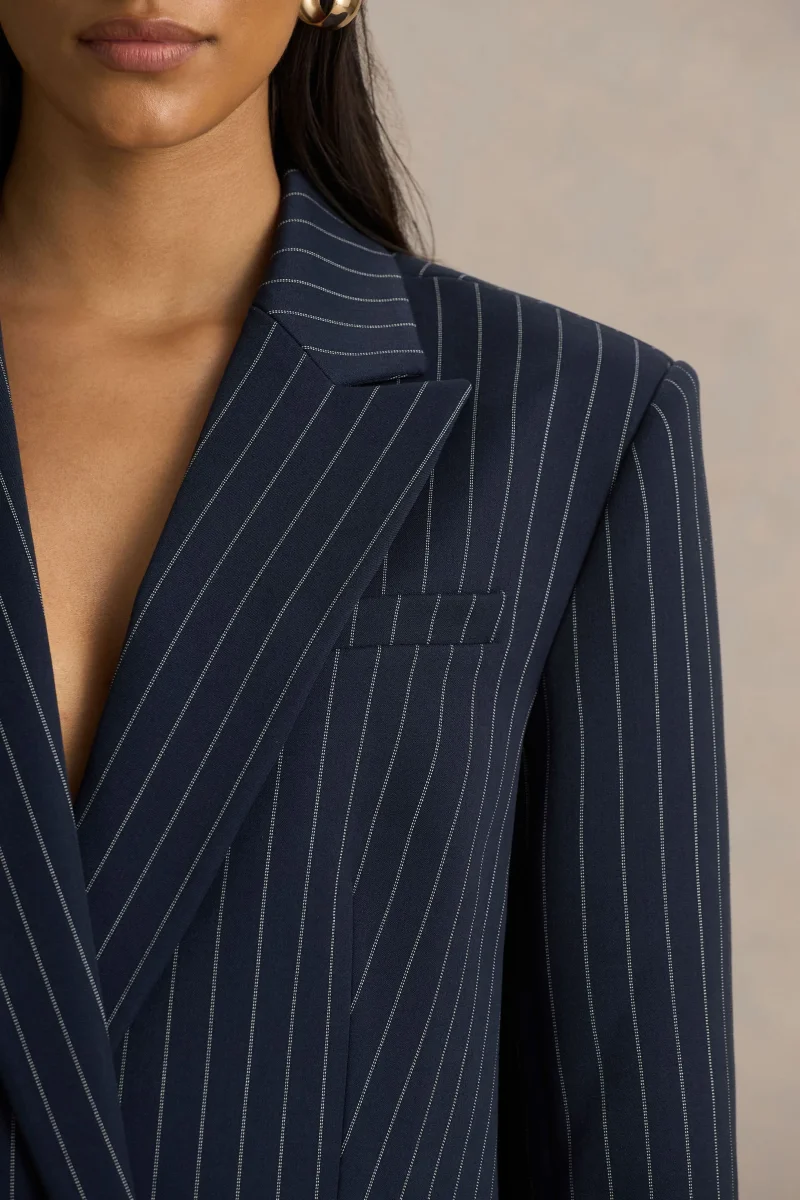 Alana | Blazer Azul Marino de Rayas - Imagen 5
