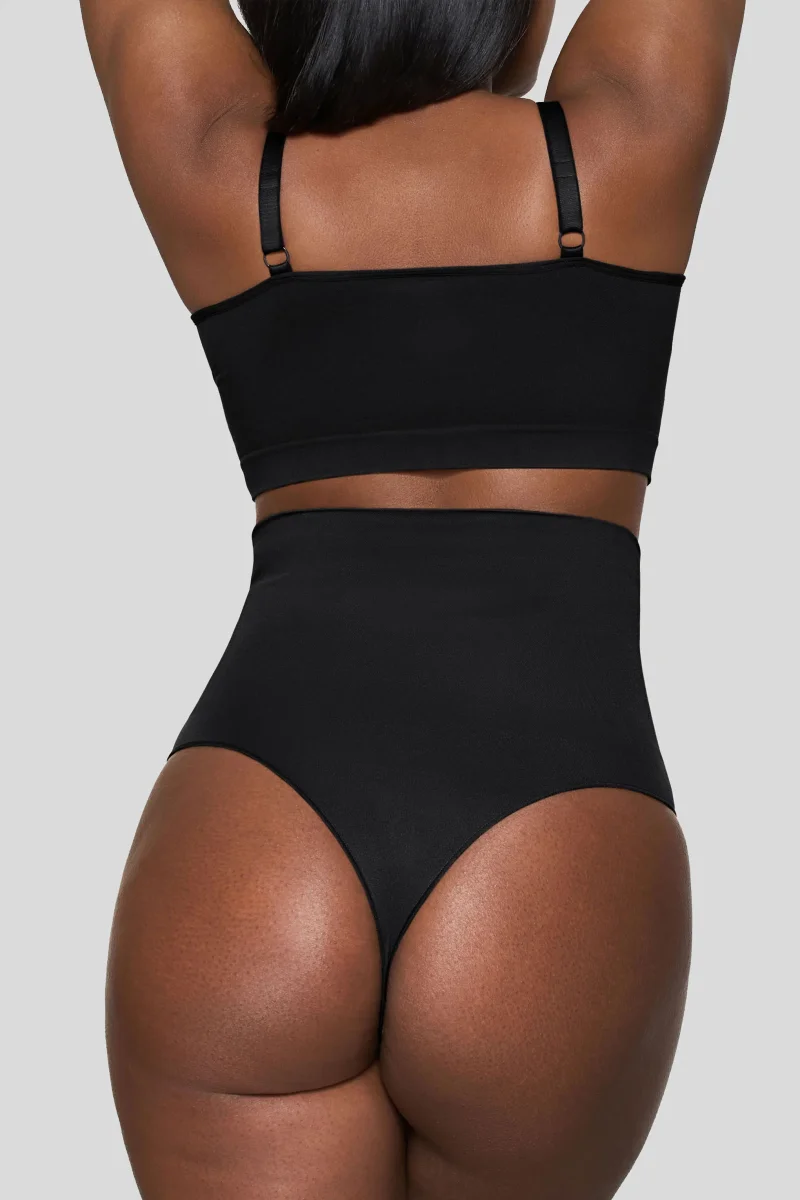 BOOMBA | Faja negra moldeadora de cintura corta - Imagen 3