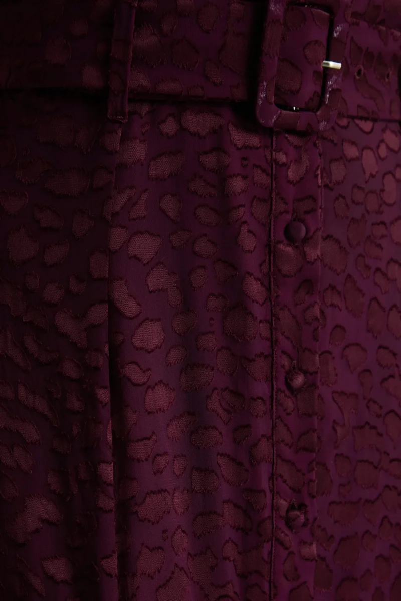 Kirsty | Vestido Camisero Morado de Manga Larga con Falda de Vuelo - Imagen 7