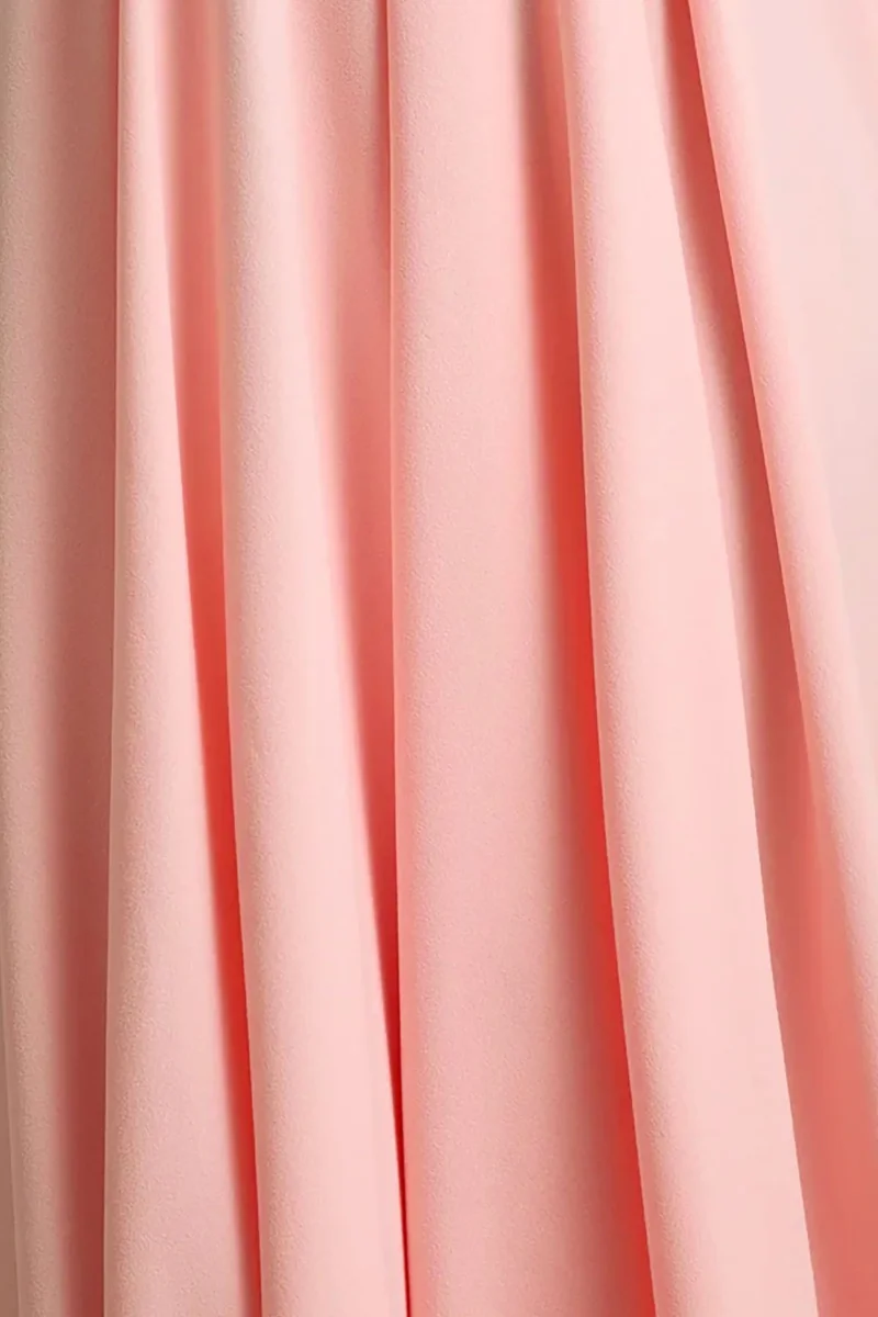Parina | Vestido midi rosa claro con escote cuadrado y falda voluminosa - Imagen 7