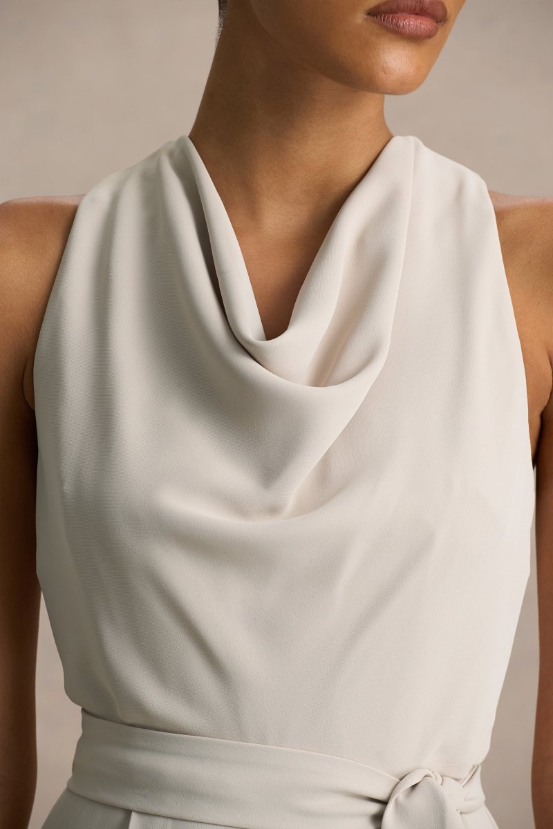 Corina | Mono Nude con Cuello Halter y Detalle de Lazo - Imagen 7