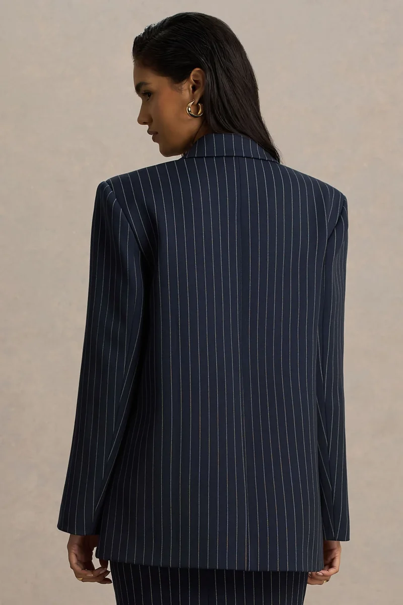 Alana | Blazer Azul Marino de Rayas - Imagen 4