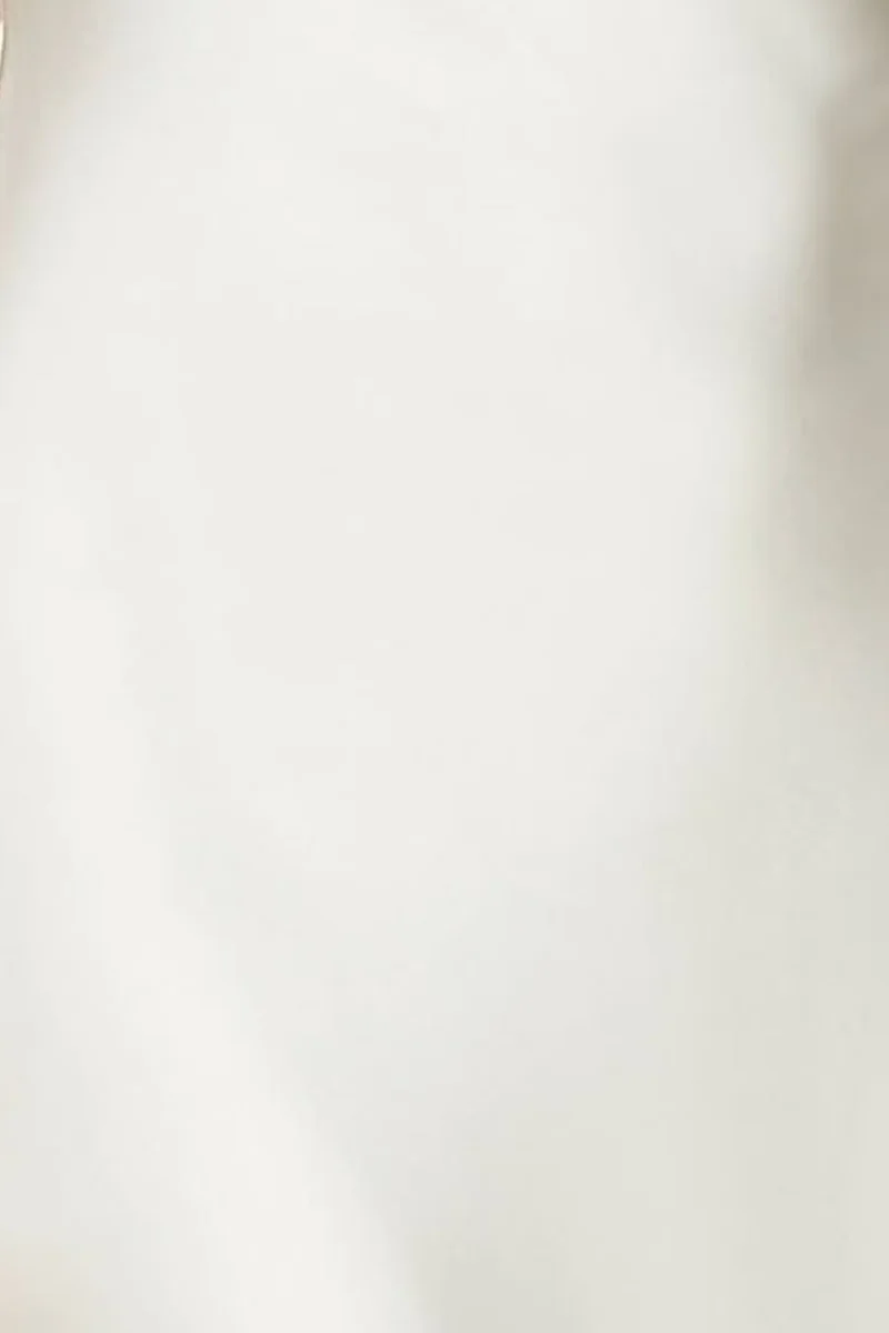 Maelia | Vestido largo de satén color crema con escote drapeado y tirantes adornado - Imagen 8