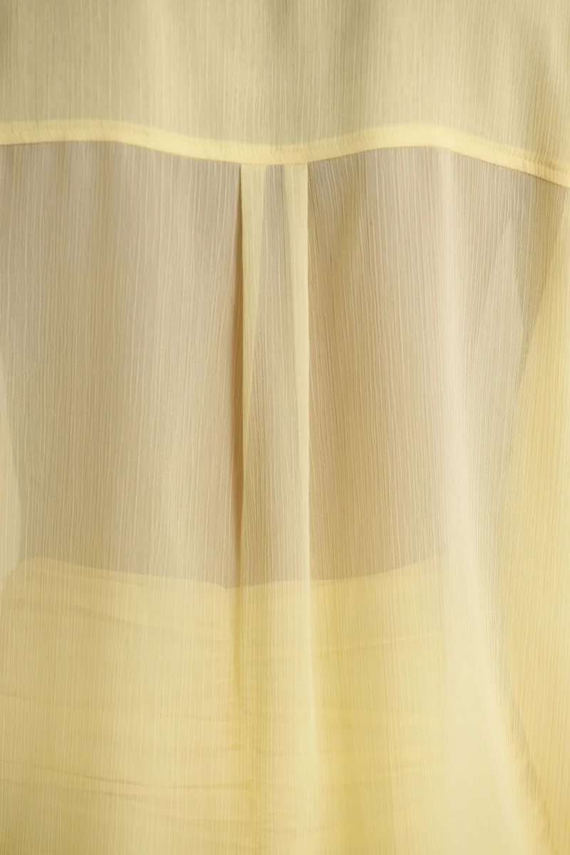 Zinna | Camisa de gasa transparente en color amarillo pastel - Imagen 9