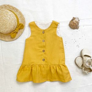 Vestido Lino 1 volante
