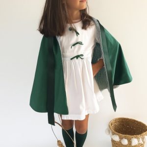 Vestido Niña Arras Lazo Verde